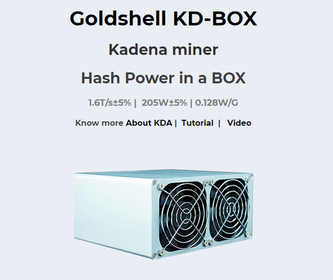 Van de de Mijnbouwmachine 1.6T van KD Box KDA van de Goldshellmijnwerker de Consumptie 205W Met geringe geluidssterkte
